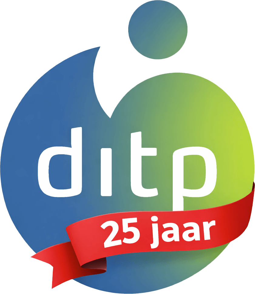Logo ditp 25 jaar rood